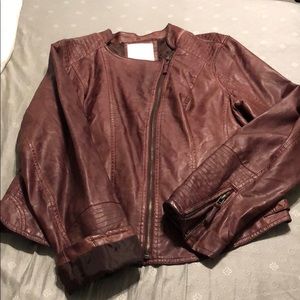 Leather Motto Jacket